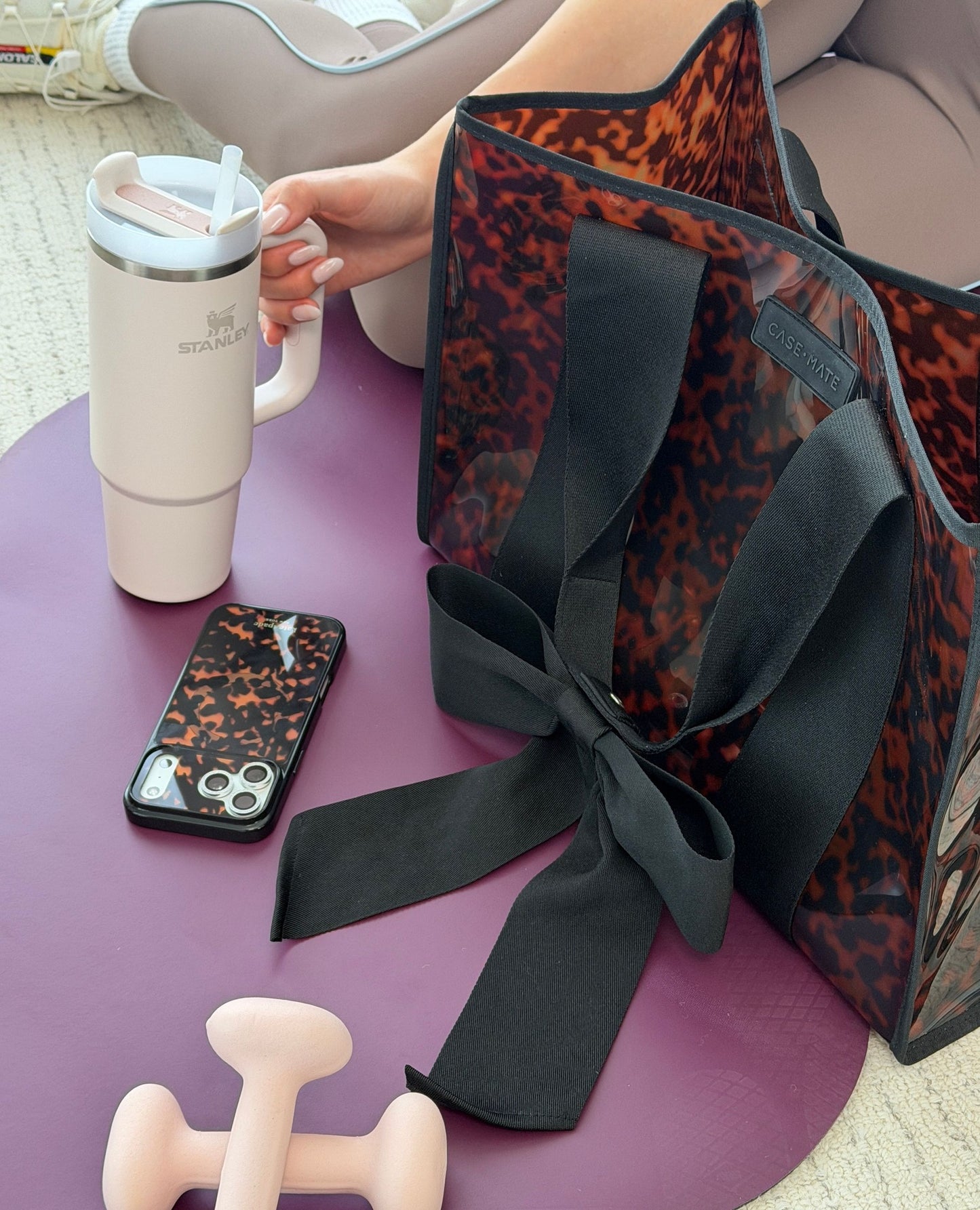 Case-Mate Tortoiseshell Bow Jelly Tote Bag