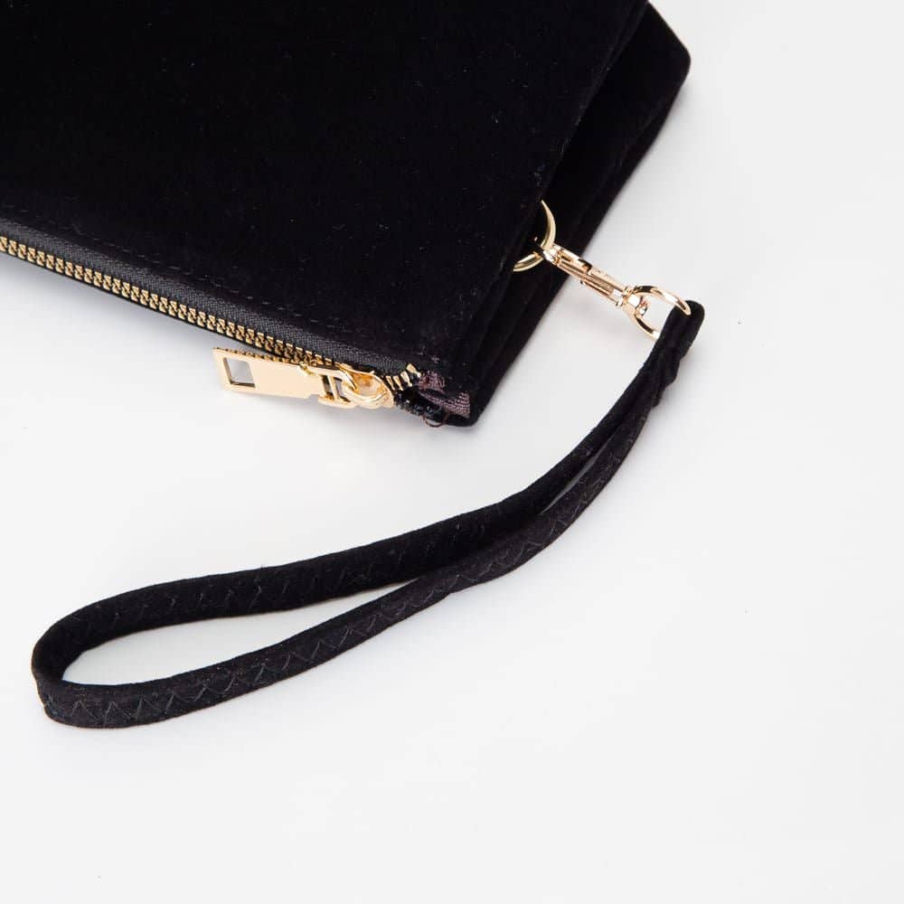 Black Faux Suede Crossbody Bag