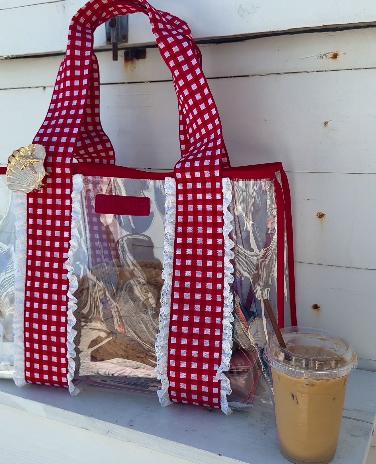 Case-Mate Cherry Gingham Jelly Tote Bag