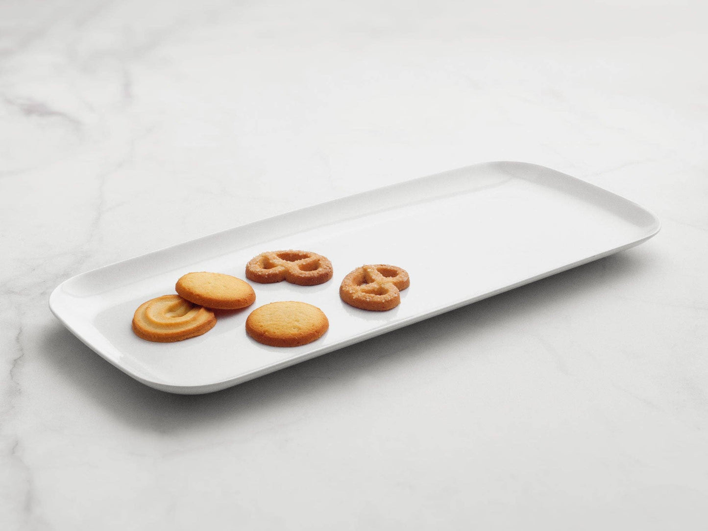 White 15" Melamine Rectangle Tray
