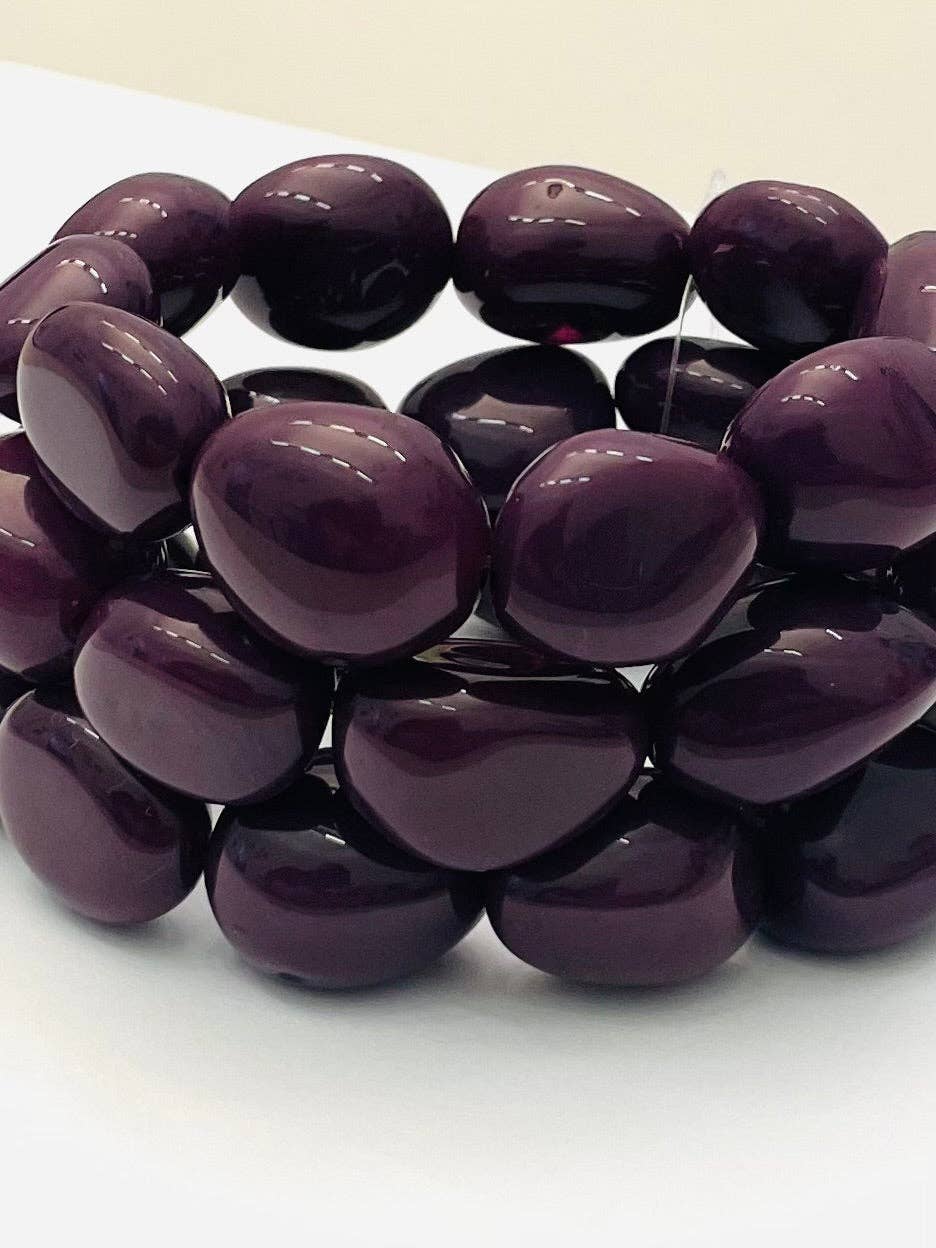 Purple Triple Stack Bracelet