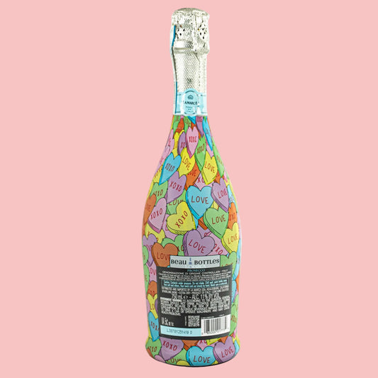 Beau Bottles Limited Edition Large Conversational Hearts - Prosecco Collection