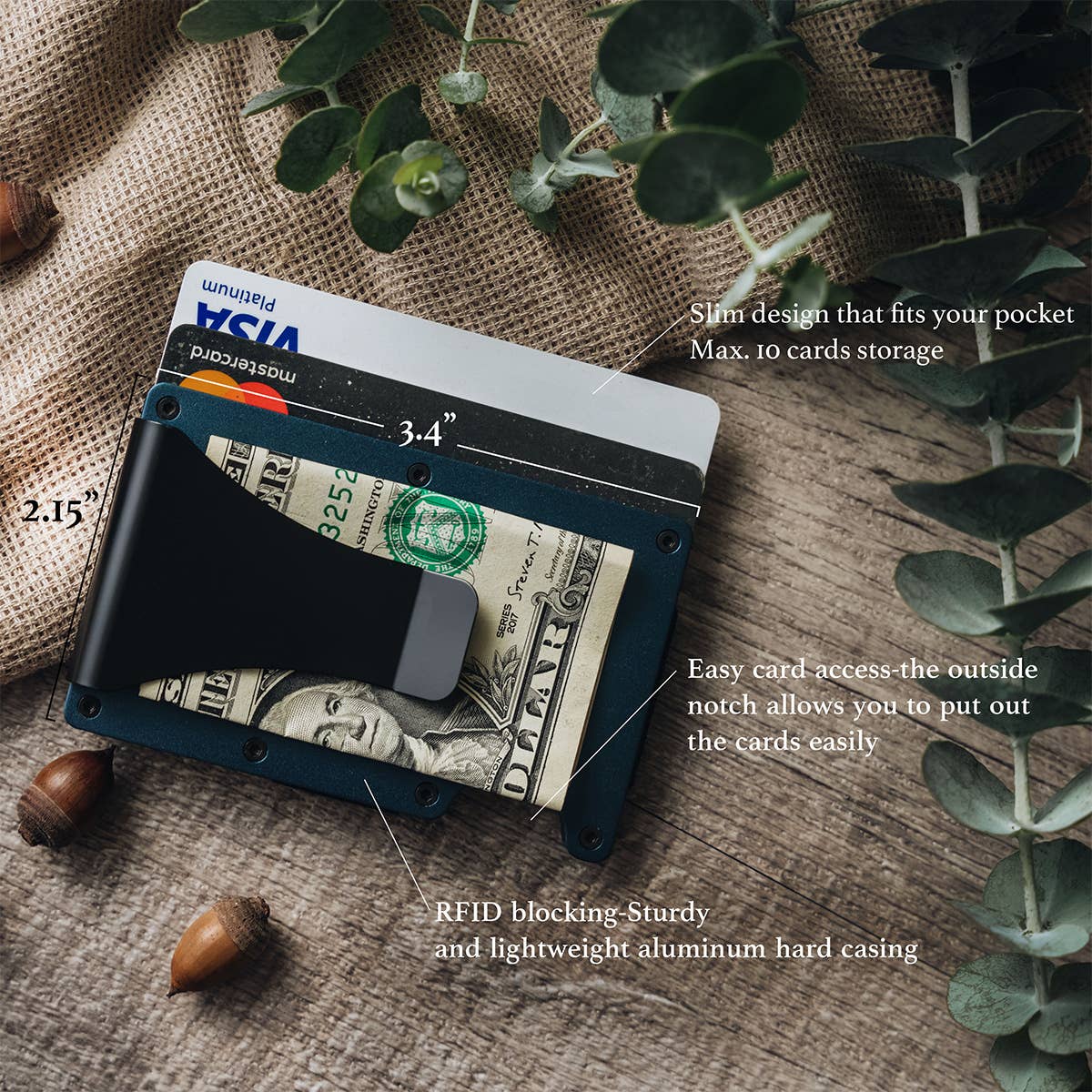 Gray Metal Wallet