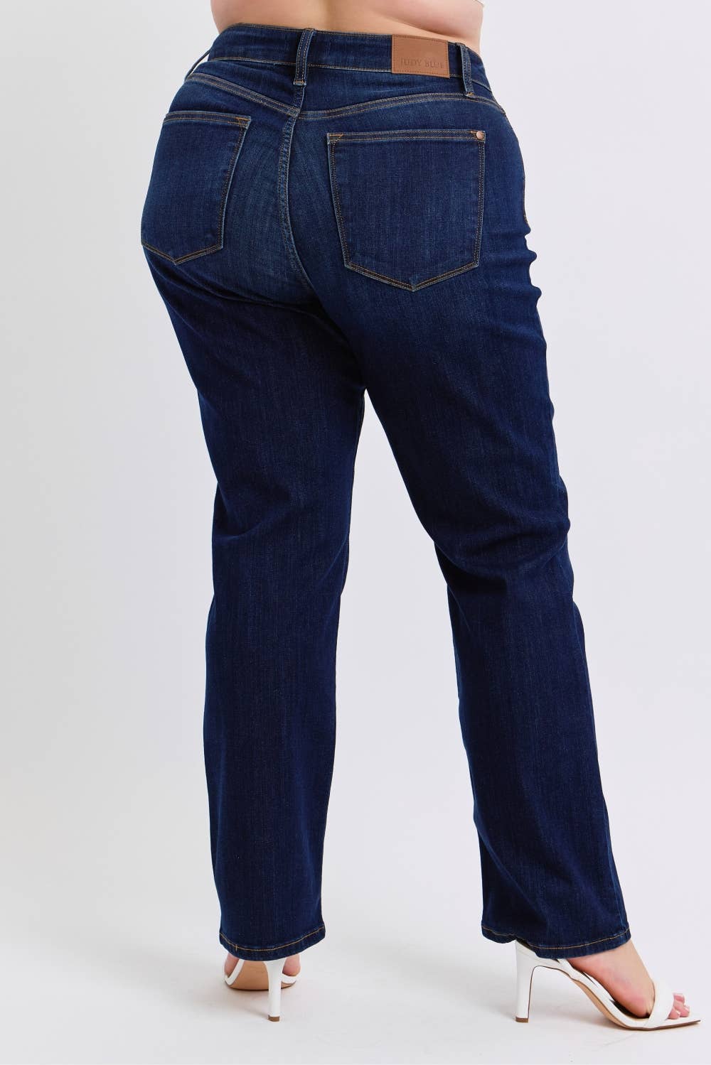 Dark Judy Blue High Waisted Straight