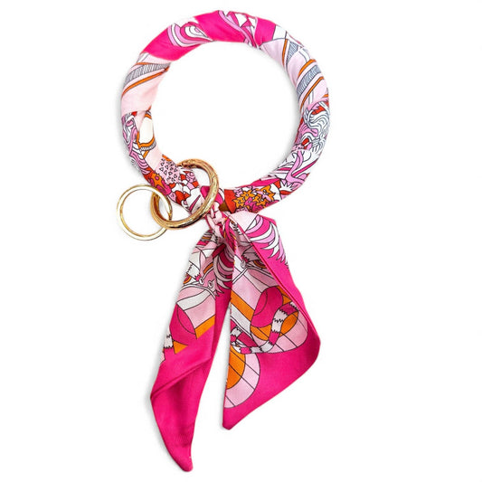 Pink Scarf Keyring