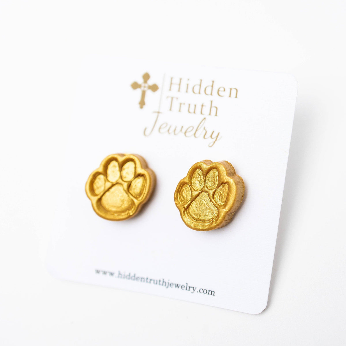 Tiny Paw Stud Earrings