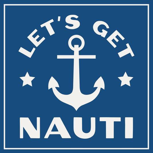 Funny Beach Cocktail Napkins | Let's Get Nauti