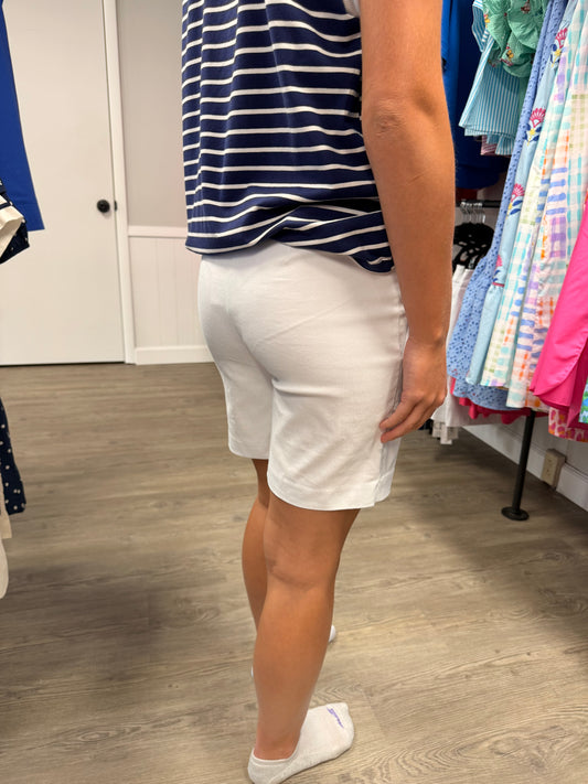 White Pull On Shorts