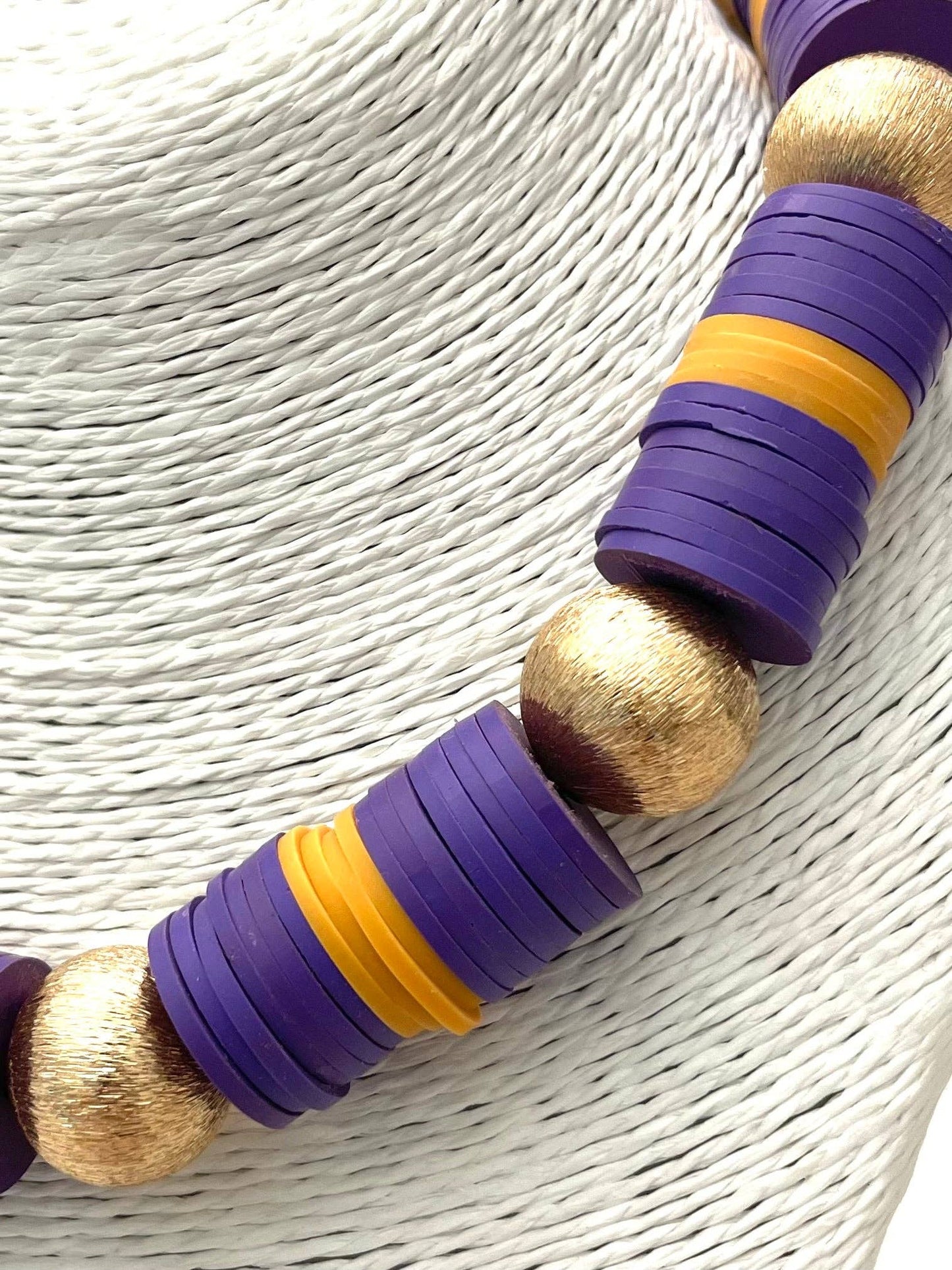 Purple/Gold Game Day Necklace