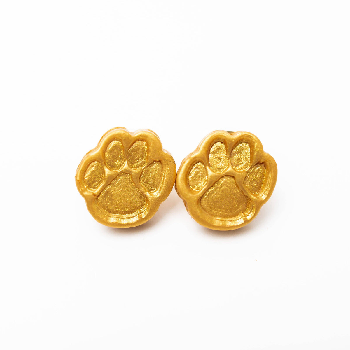 Tiny Paw Stud Earrings