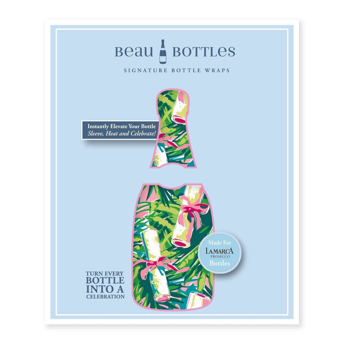 Preppy Diploma Prosecco Bottle Wrap