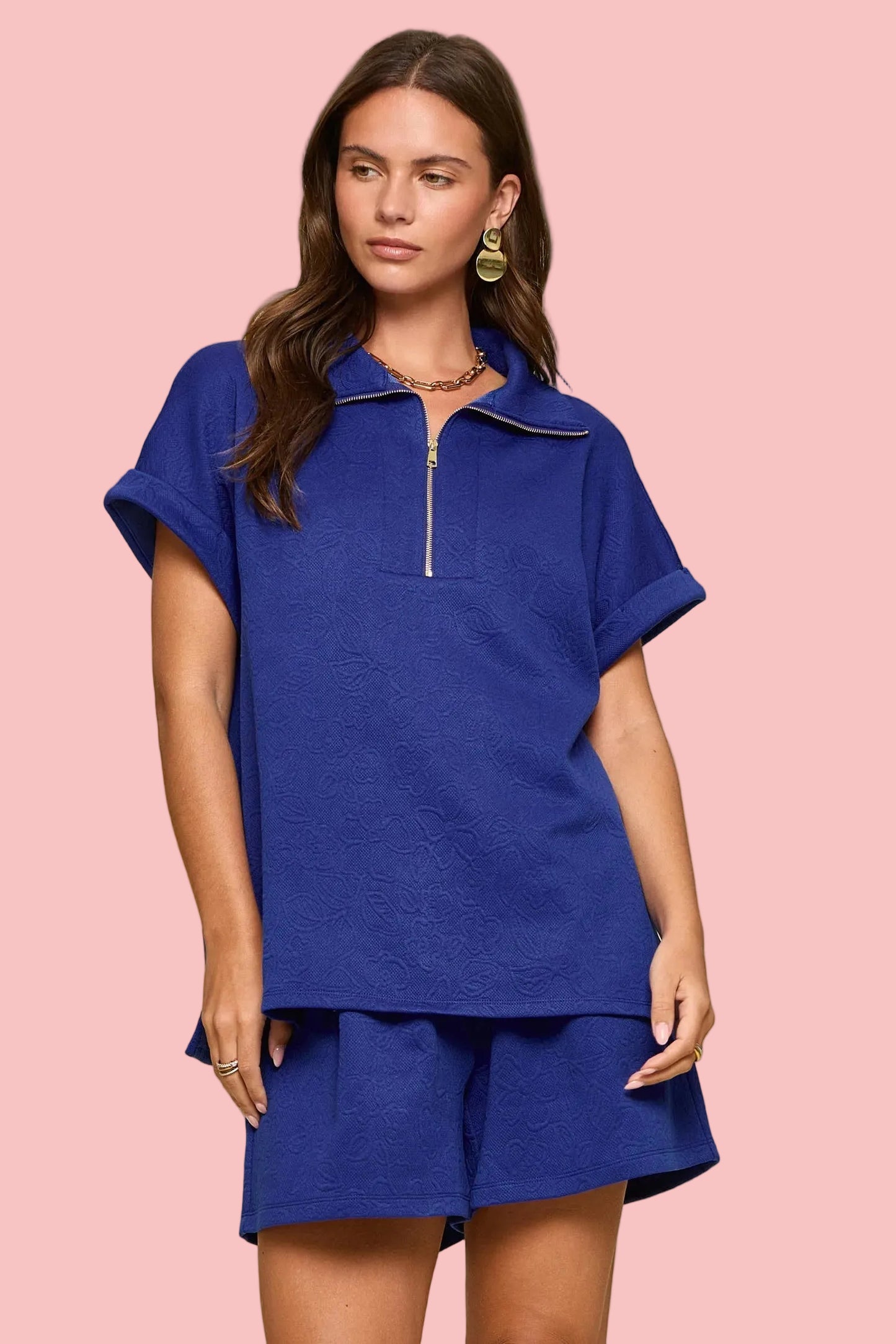Royal Blue 2-Piece Dolman Set