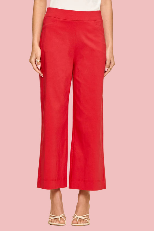 Everyday Red Wide Leg Pants
