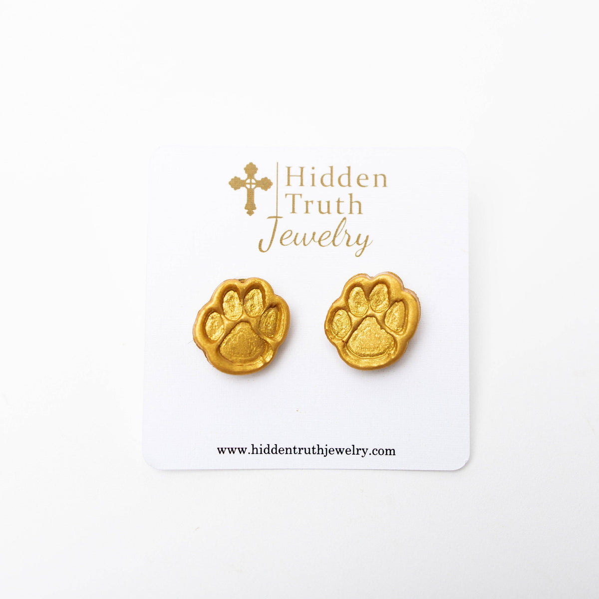 Tiny Paw Stud Earrings