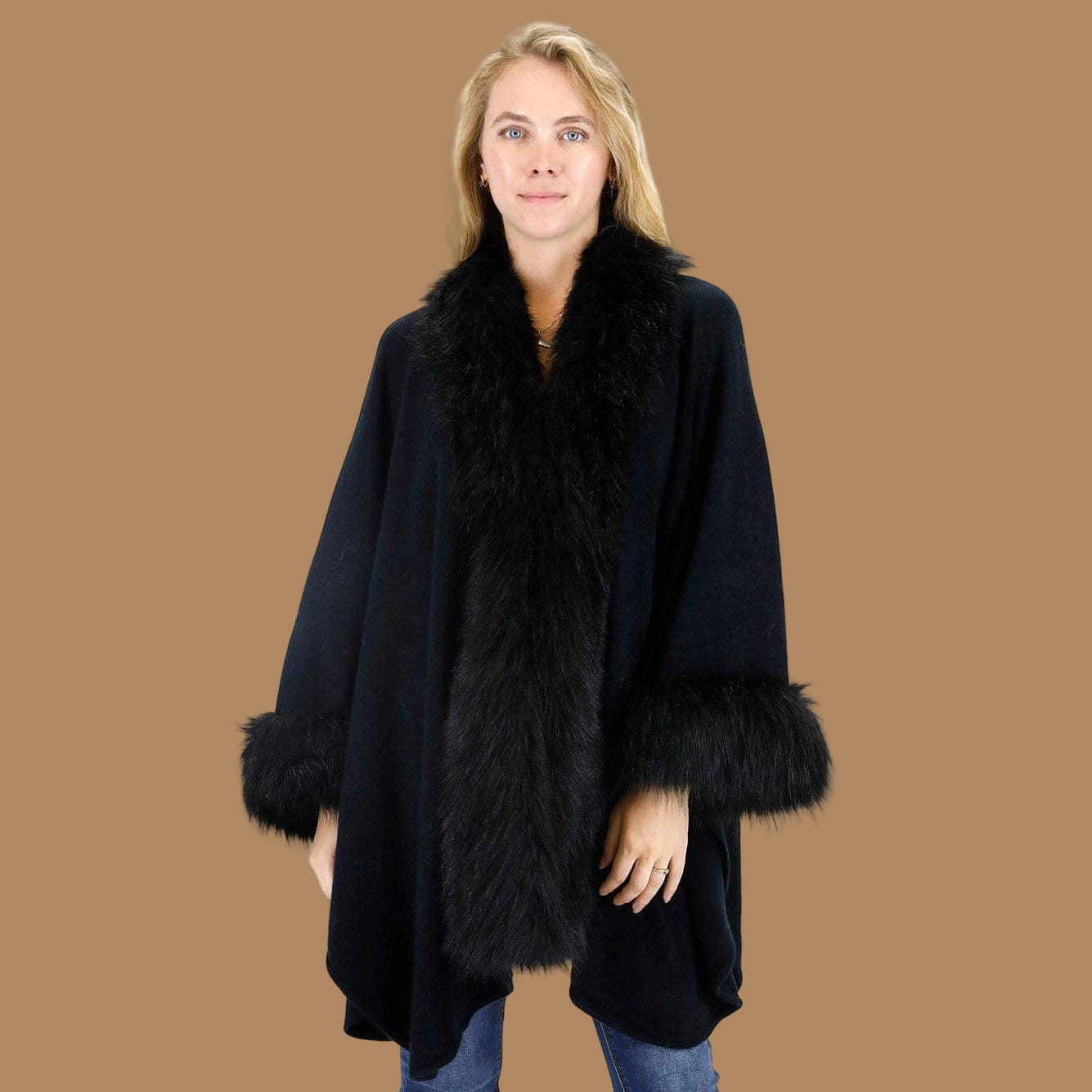 Black Fur Shawl