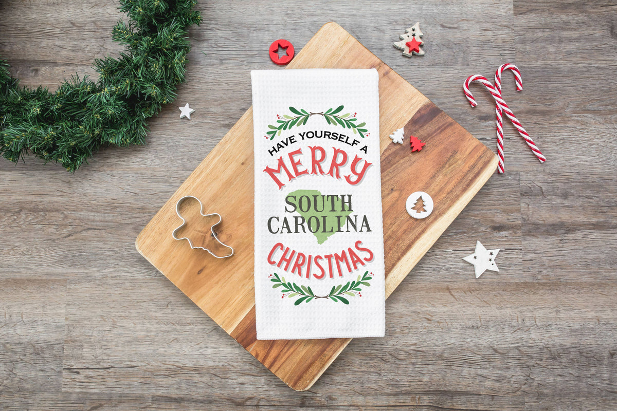 Christmas South Carolina Kitchen Towel