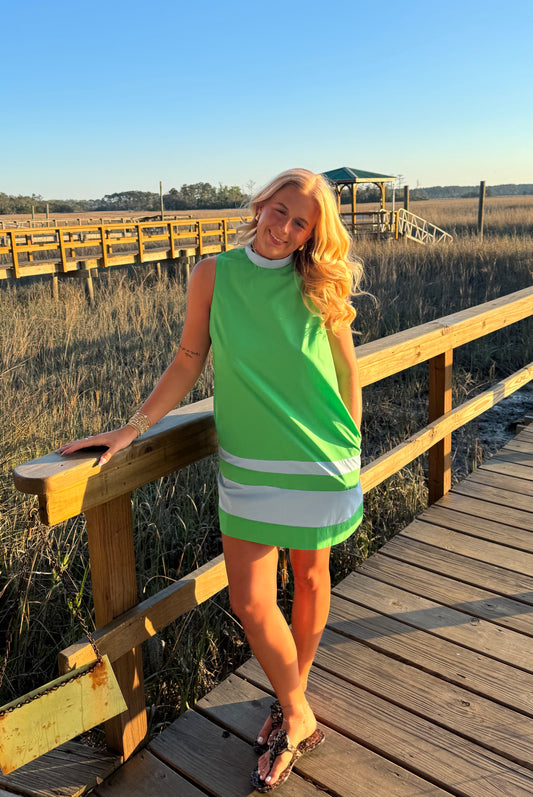 Sweet Grass Bow Mini Dress