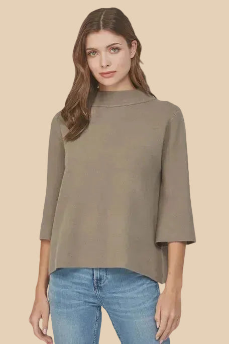 Dusty Olive 3/4 Sleeve Sweater
