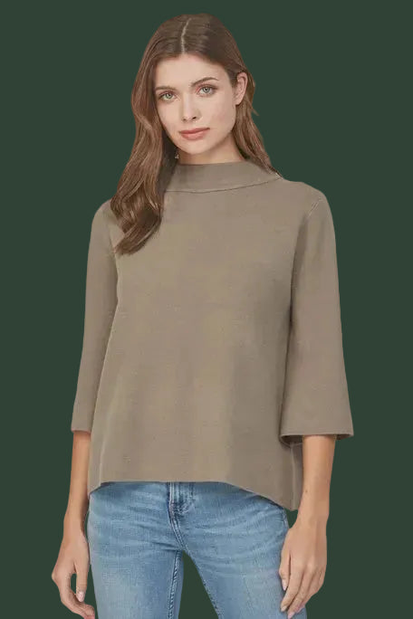 Dusty Olive 3/4 Sleeve Sweater