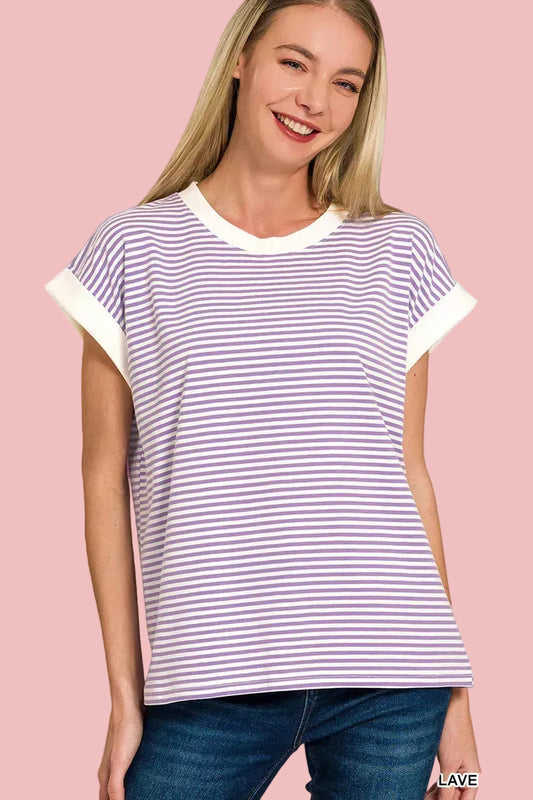 Lovely Lavender Stripe Top