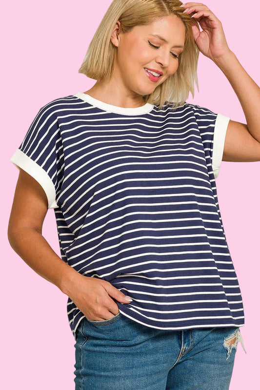 Sailor Navy Striped Top