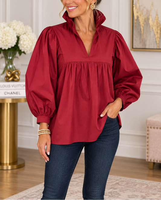 Burgundy Morgan Top