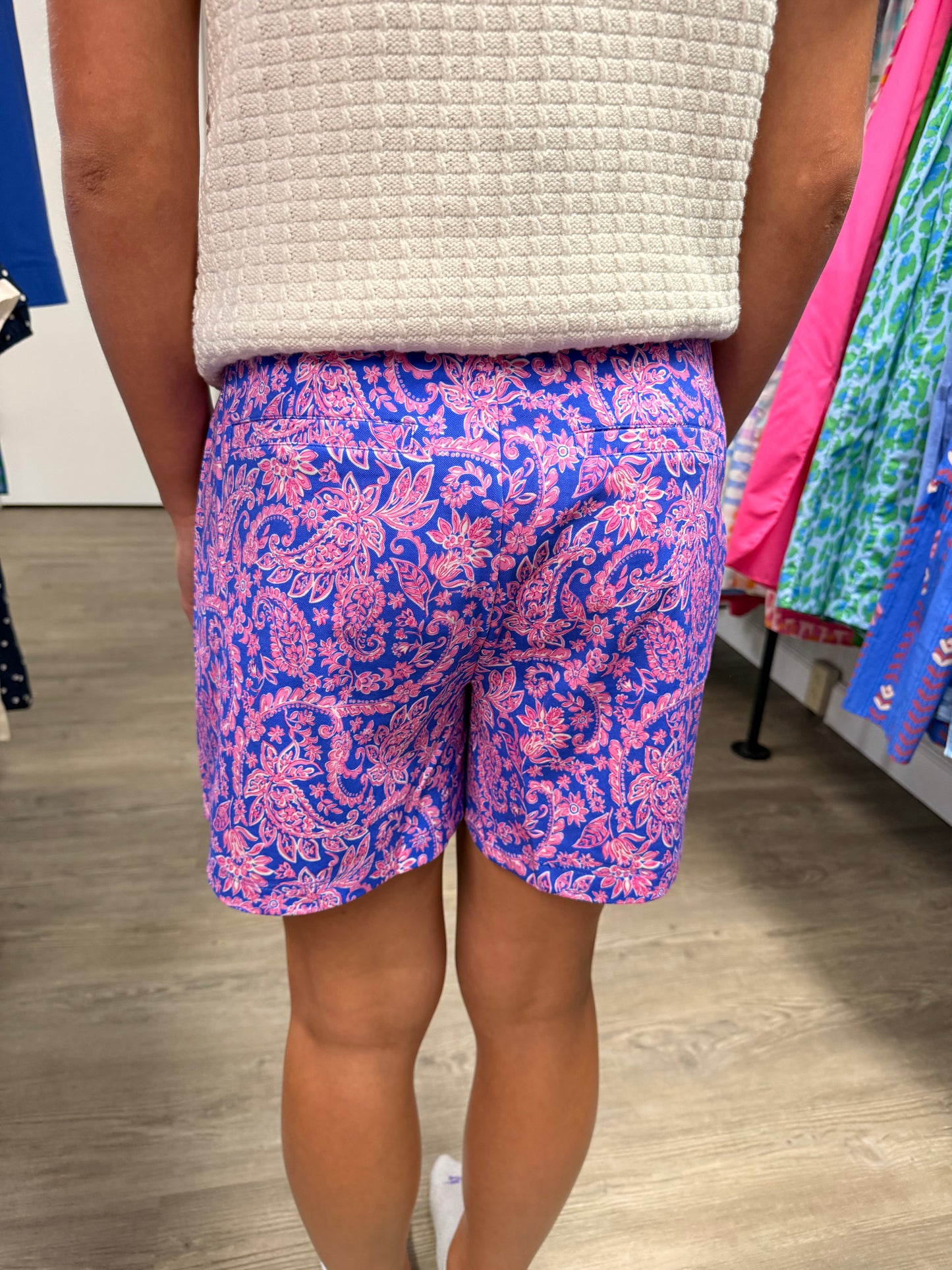 Sun-Cool Magenta Navy Summer Shorts