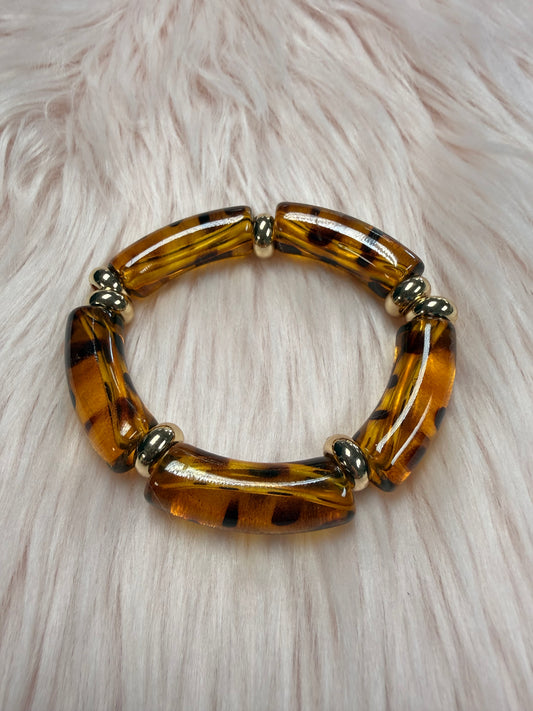Golden Leopard Stretch Bracelet