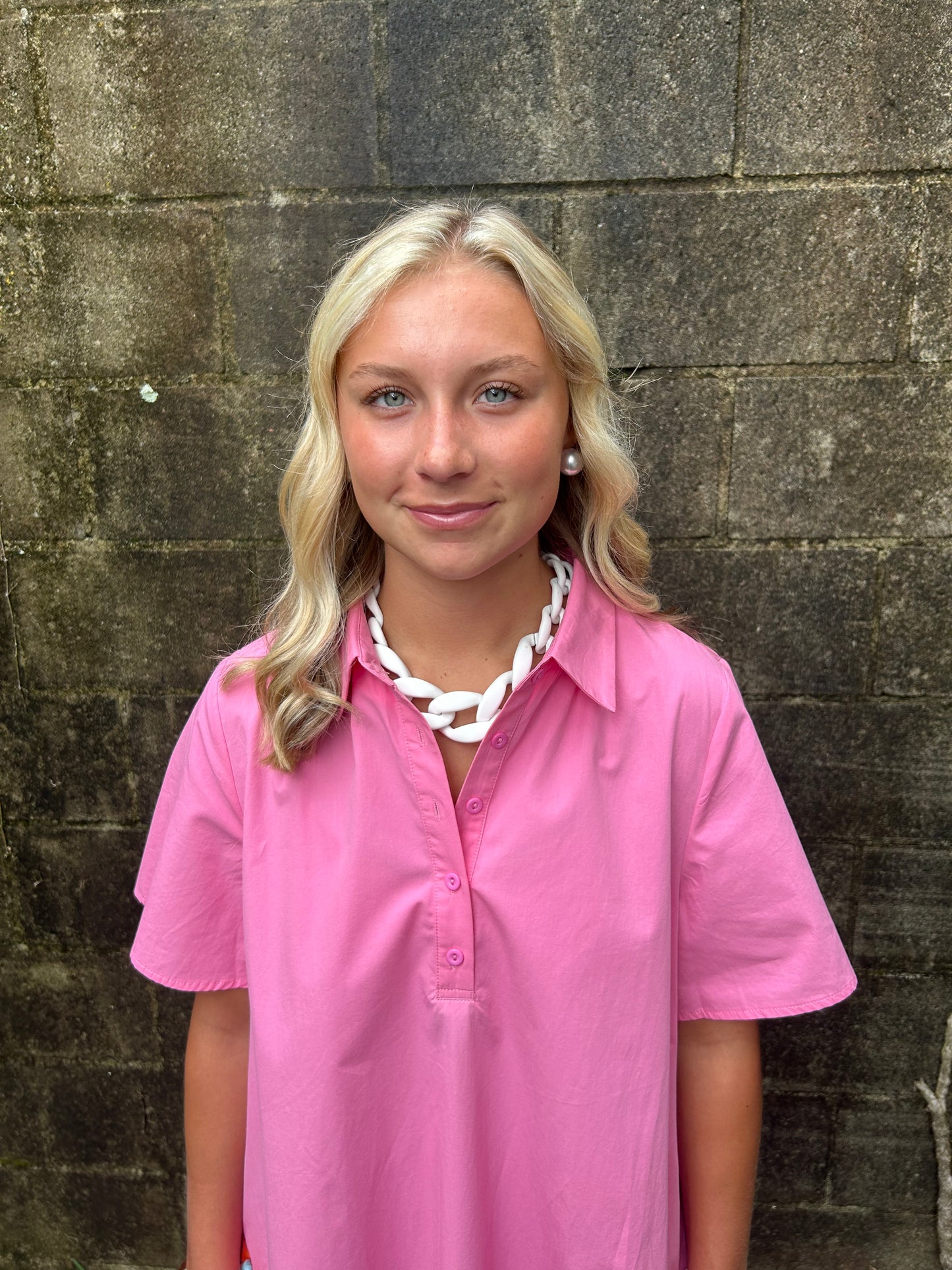 Azalea Pink Poplin Dress