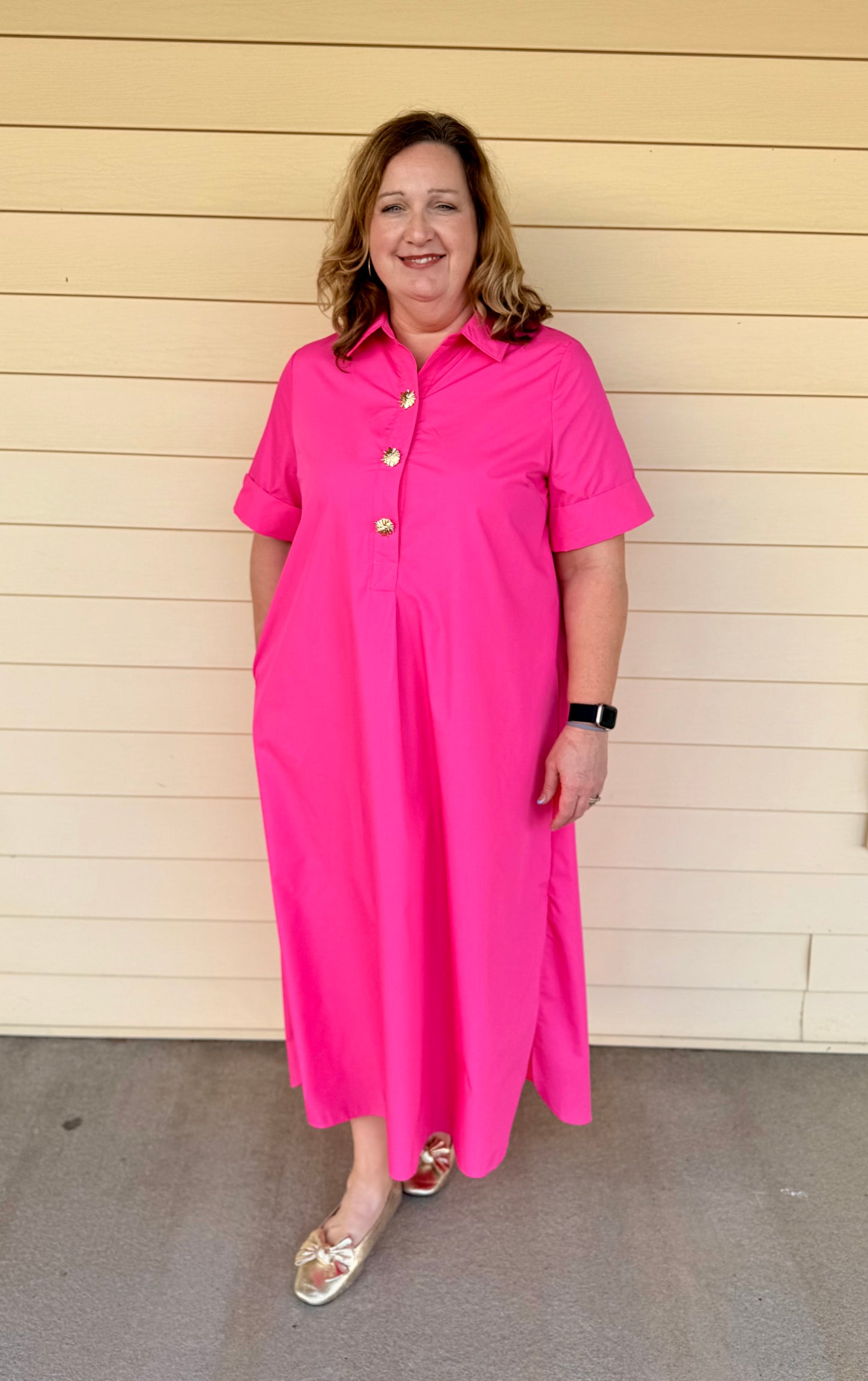 Dreamy Pink Midi Dress