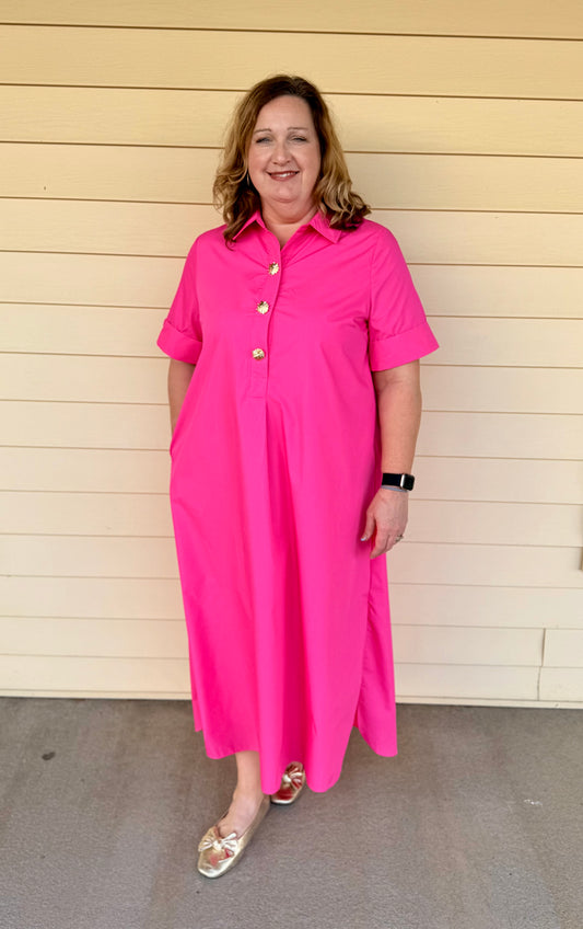 Dreamy Pink Midi Dress
