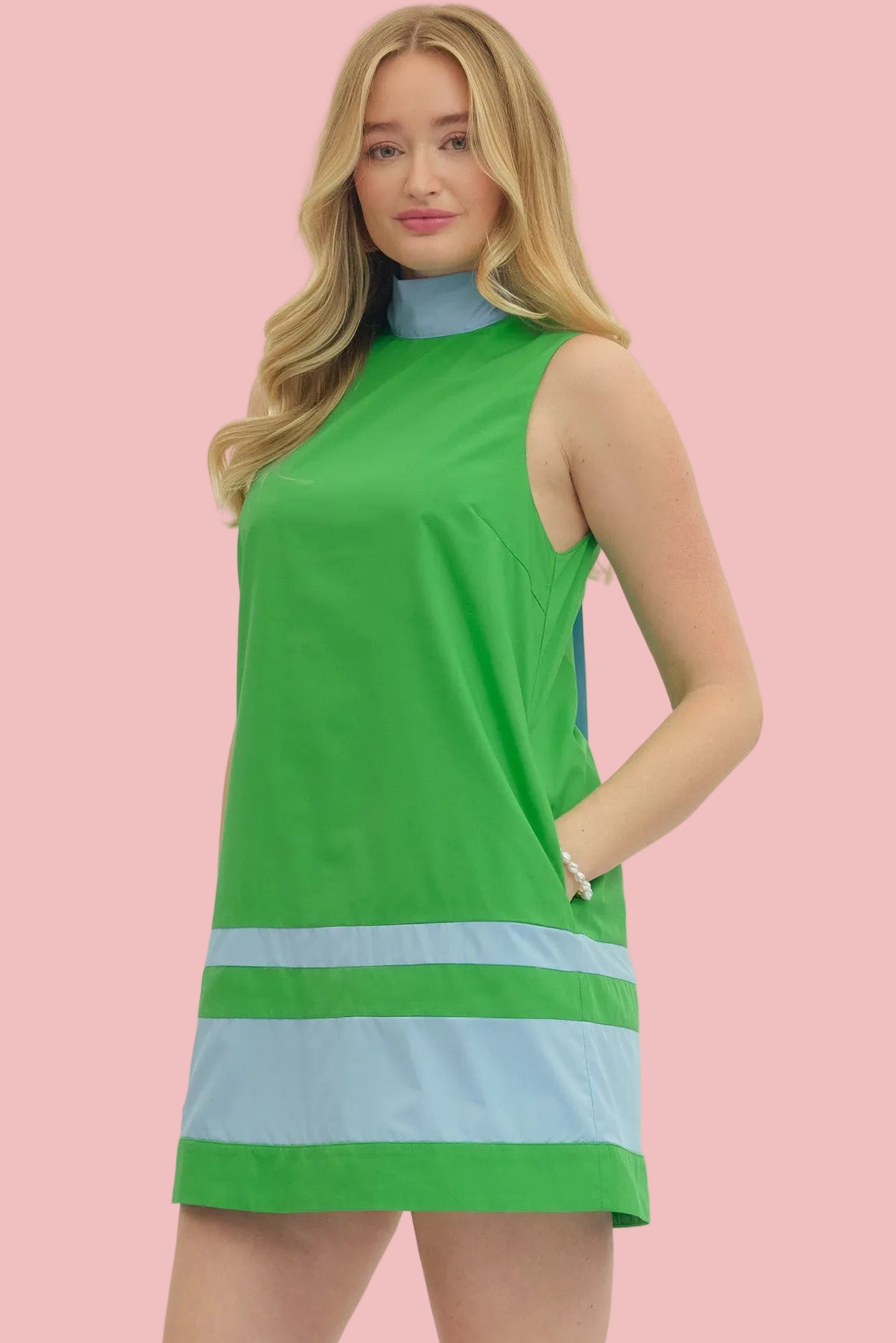 Sweet Grass Bow Mini Dress