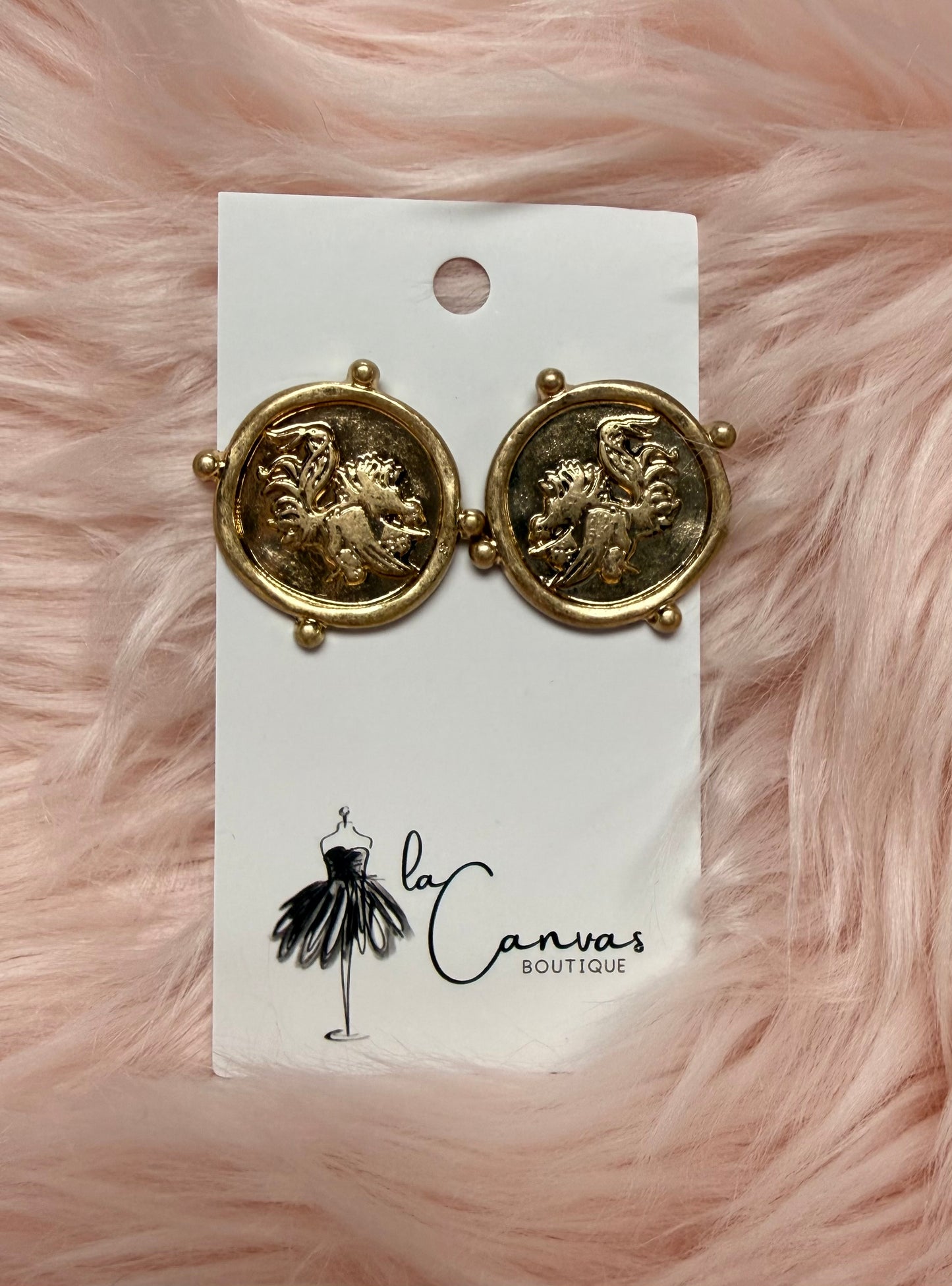 Gamecock Coin Earrings