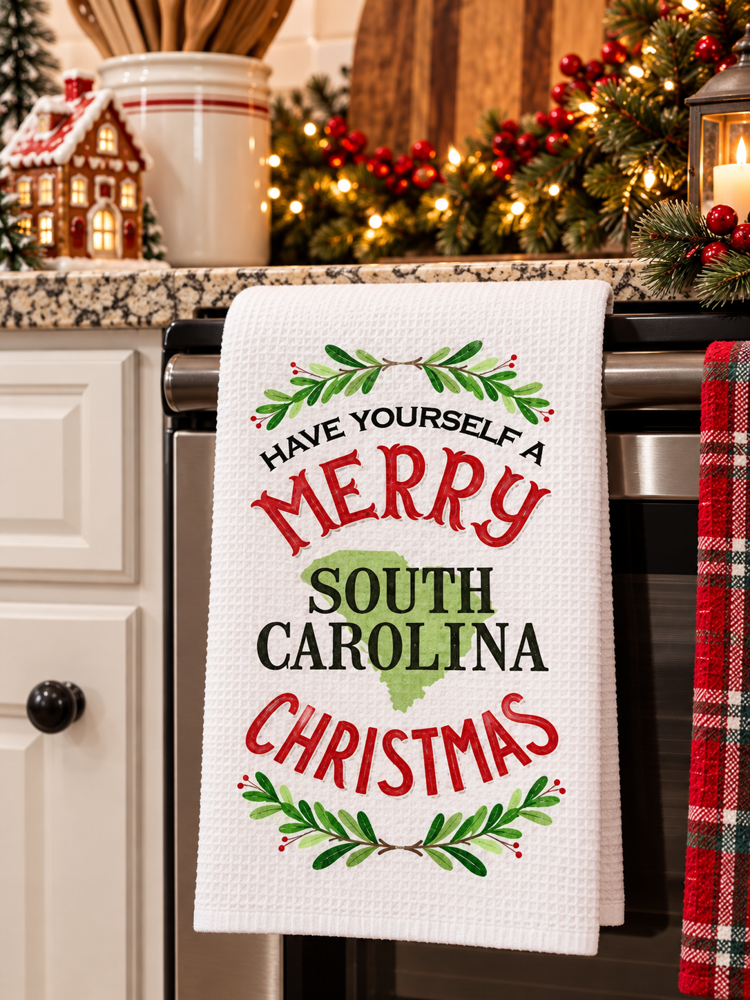 Christmas South Carolina Kitchen Towel