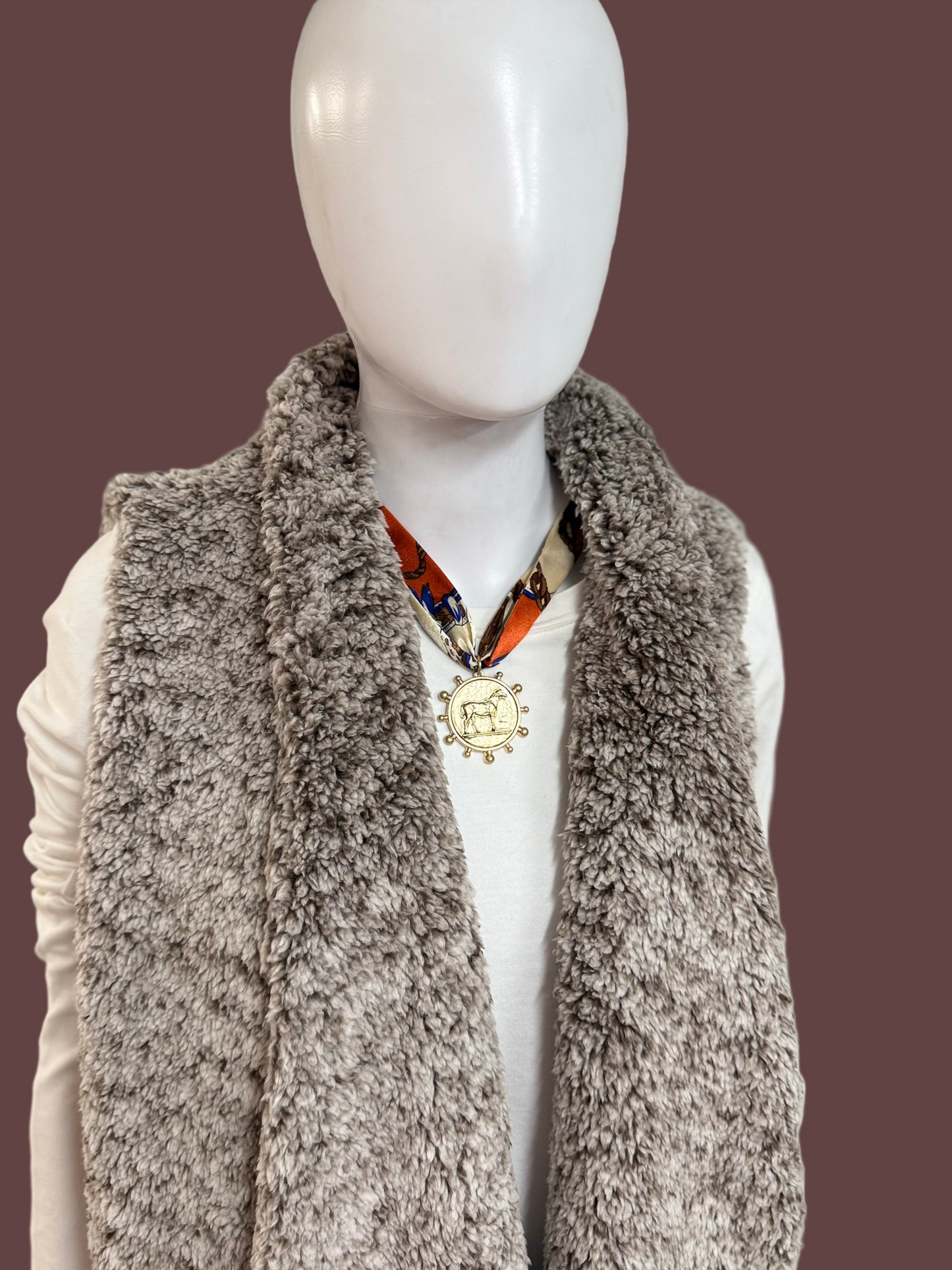 Cloud 9 Cozy Vest- Brown