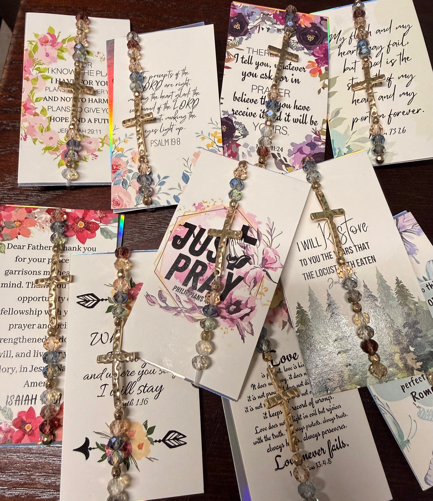 Gold Cross Beaded Bracelets