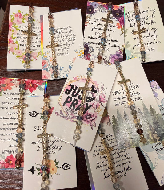 Gold Cross Beaded Bracelets