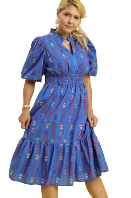 Blue Bliss Meadow Midi Dress