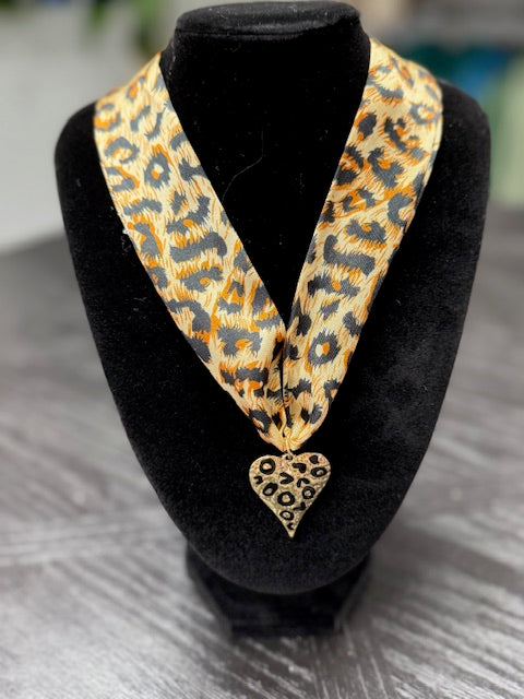 Leopard Scarf Necklace