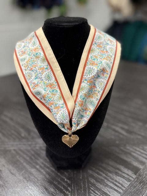 Fall Paisley Scarf Necklace