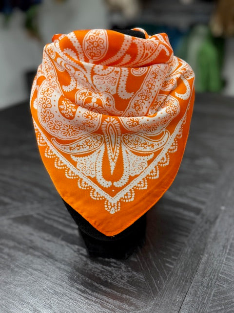 Orange Paisley Scarf
