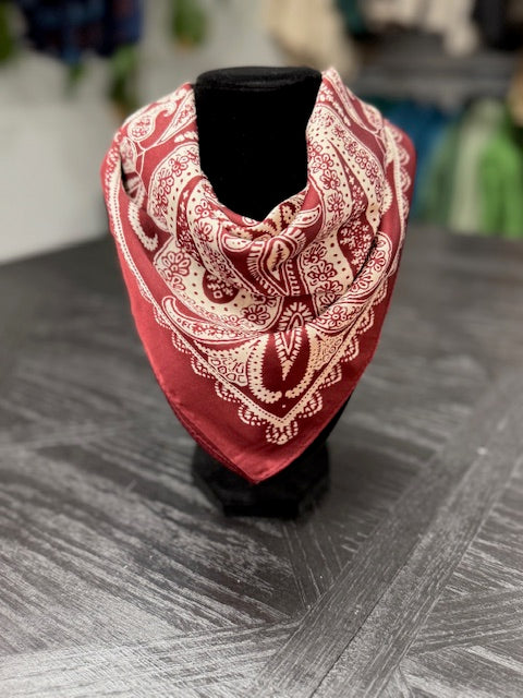 Burgundy Paisley Scarf