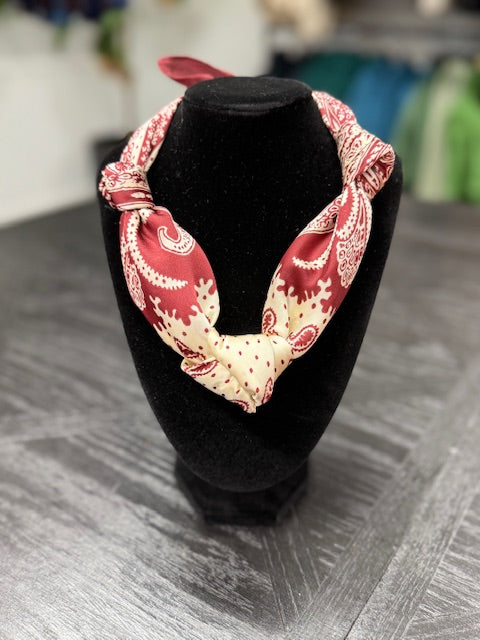 Burgundy Paisley Scarf