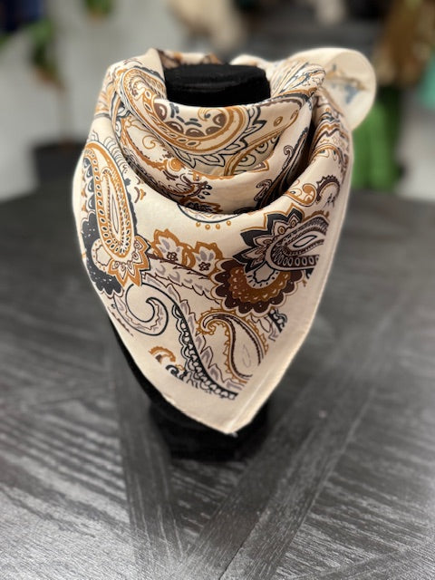 Ivory Paisley Scarf