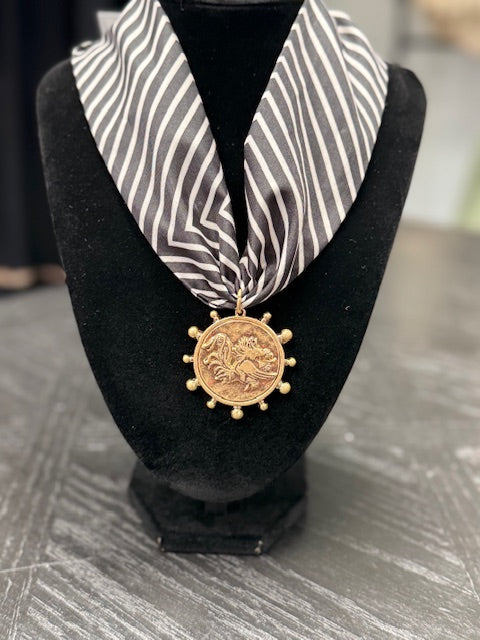 Gamecock Stripe Scarf Necklace