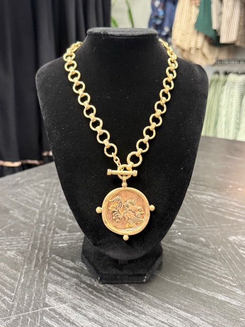 Gamecock Coin Necklace
