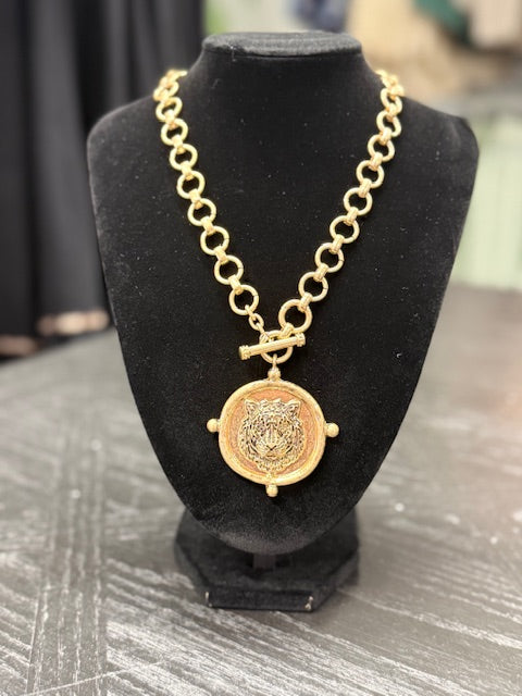 Tiger Coin Necklace