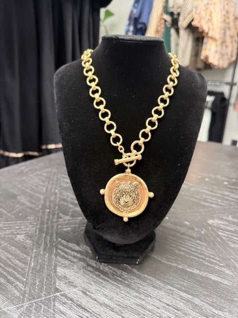 Tiger Coin Necklace