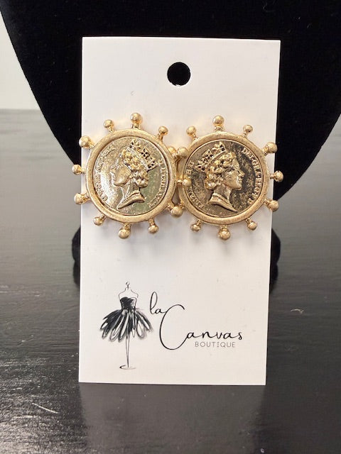 Queen Coin Earrings
