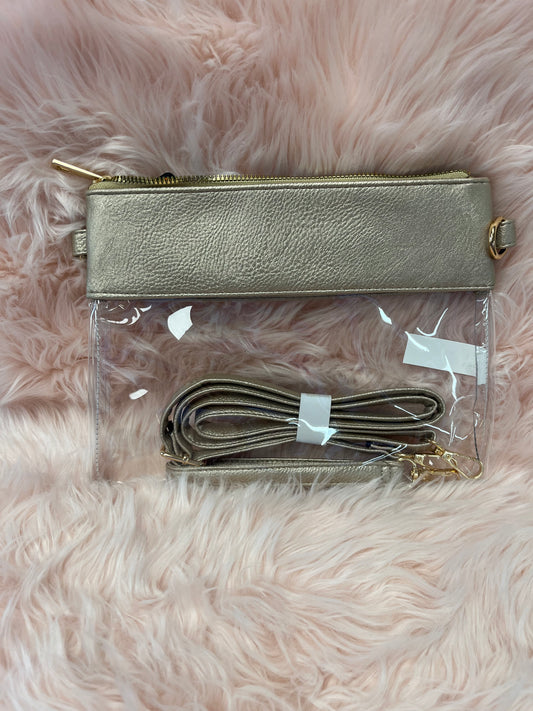 Champagne & Clear Crossbody Bag